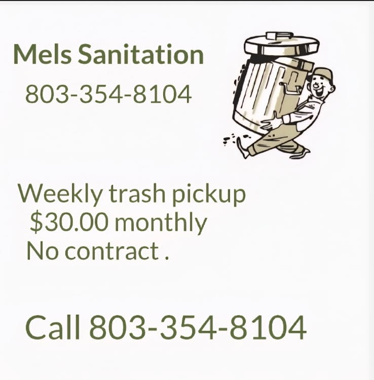 Mels Sanitation weekly trash pickup